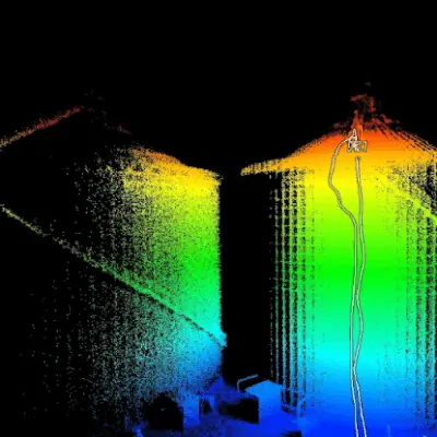 Imagens de silos em MDT coletada com o drone