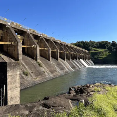 Imagem de uma barreira de água