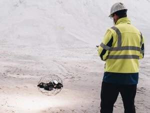 Imagem de uma operação com drone